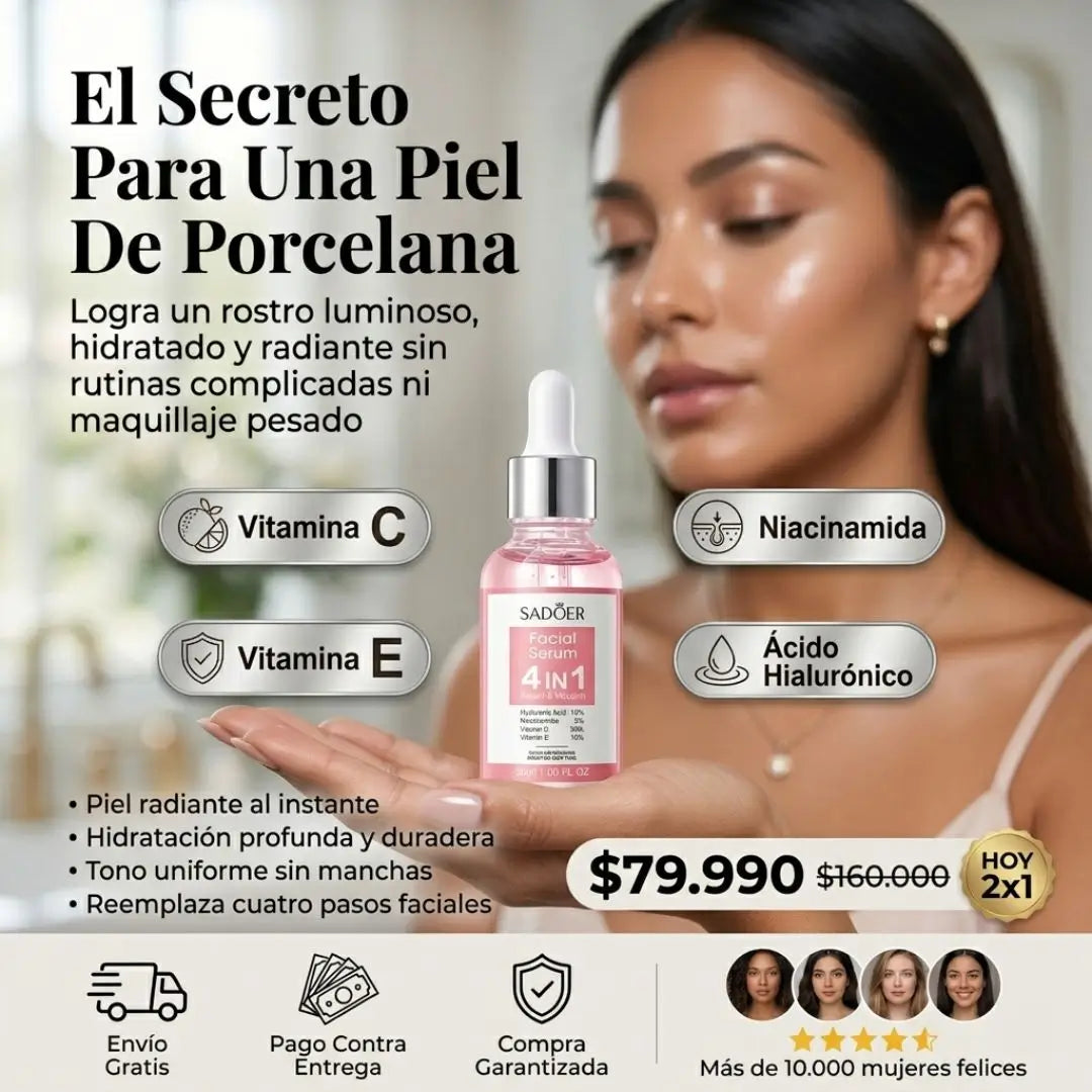 Serum 4 en 1 "hidrata, ilumina y mejora la textura”