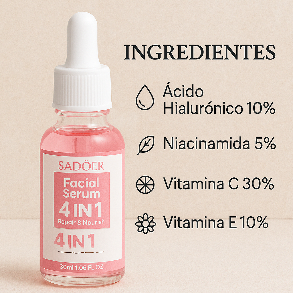 Serum 4 en 1 "hidrata, ilumina y mejora la textura”