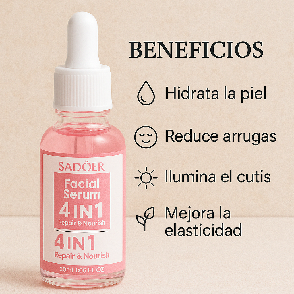 Serum 4 en 1 "hidrata, ilumina y mejora la textura”